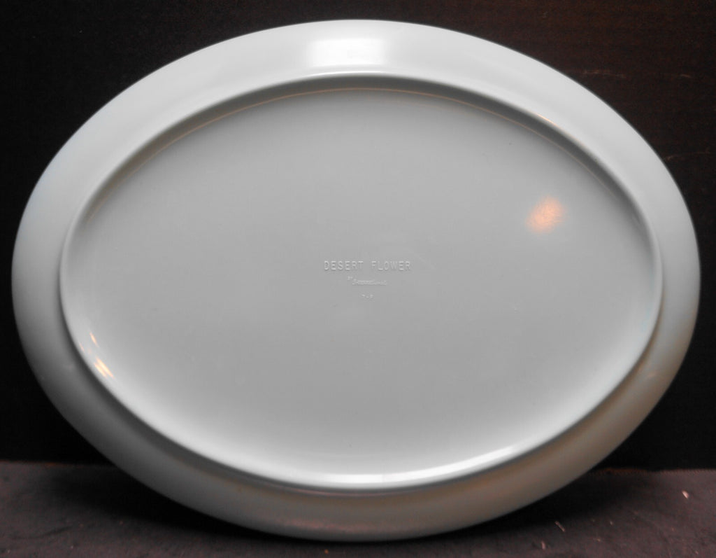 Desert Flower International Melmac Melamine Aqua Turquoise Blue Oval Platter