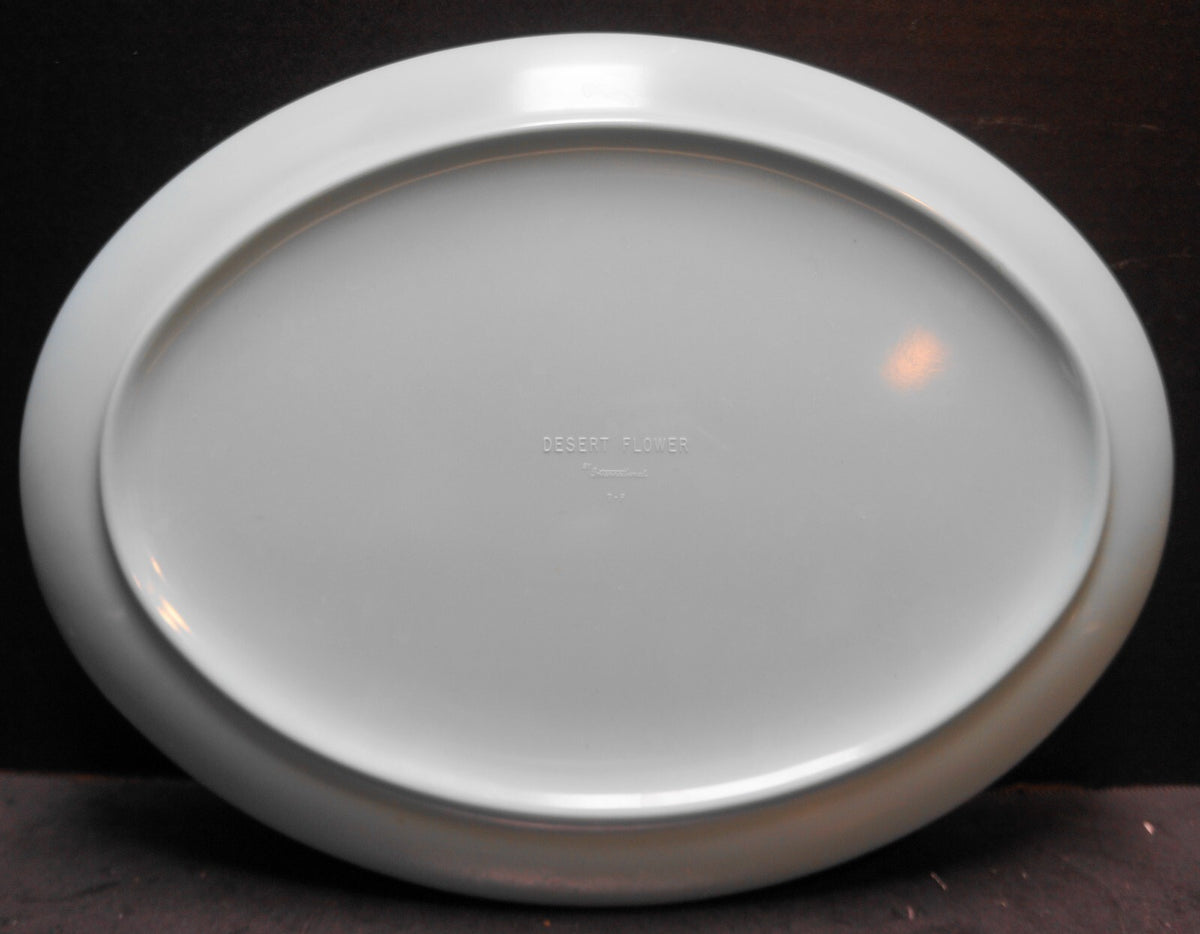 Desert Flower International Melmac Melamine Aqua Turquoise Blue Oval Platter