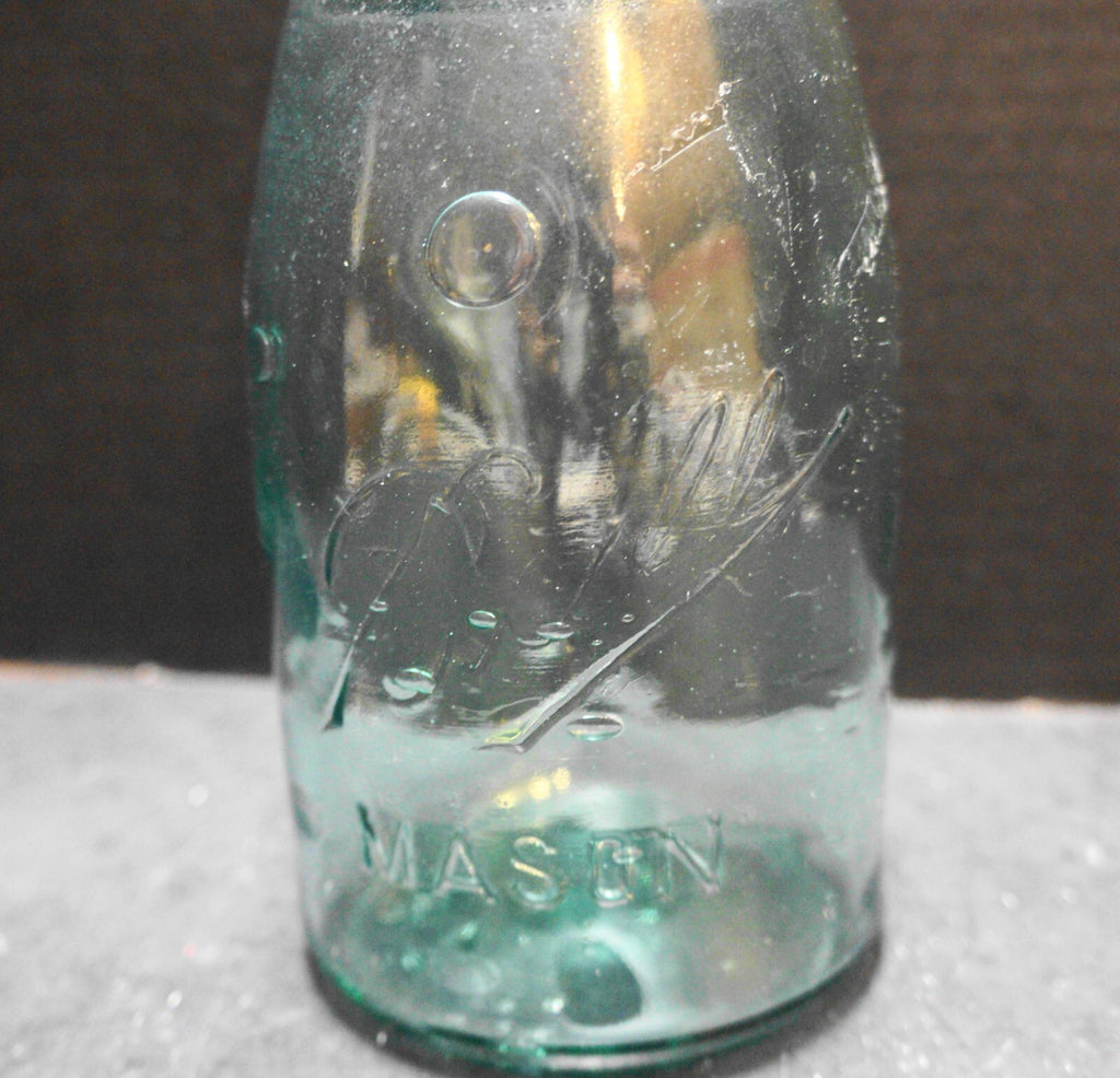 Ball Mason Slope Shoulder Zinc Lid Quart Jar 1910-1923