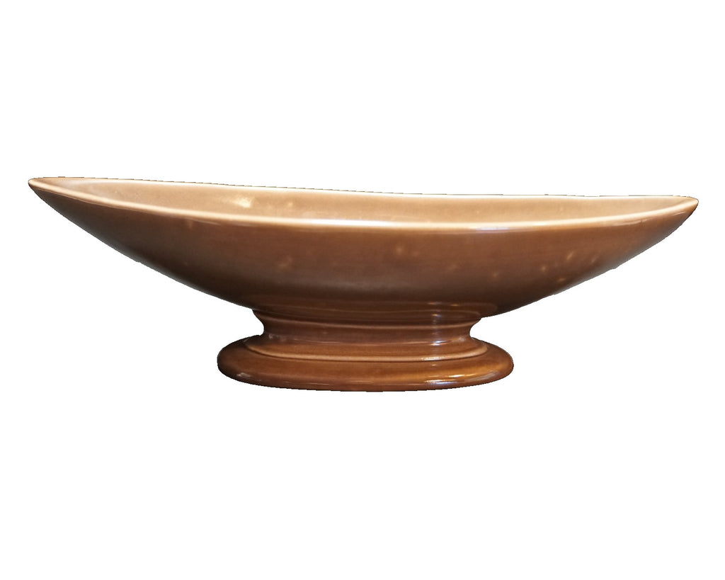 Red Wing Pottery Brown Oval Console Bowl Charles Murphy M-5006 1950s