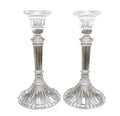 Towle Crystal Ribbed Column Candle Holders Pair 8 IN Austria Toc33
