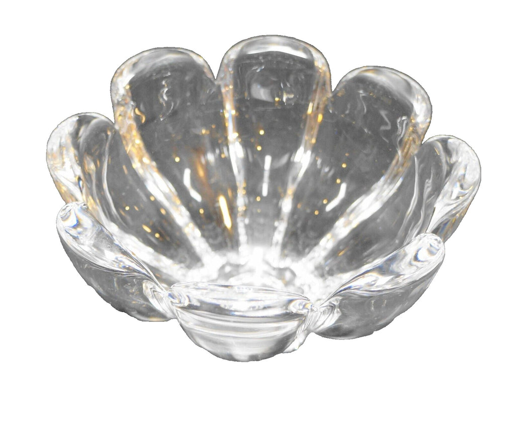 Vintage Mikasa Austria Heavy Crystal Zinnia Petal Bowl 6"