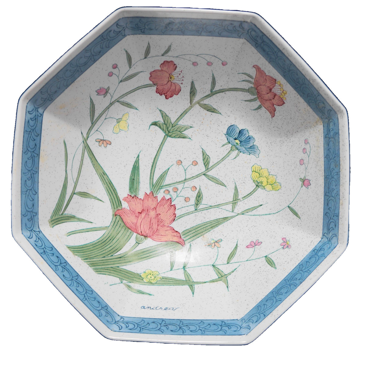 Andrea by Sadek Fleur de Chantilly Serving Bowl Octagon