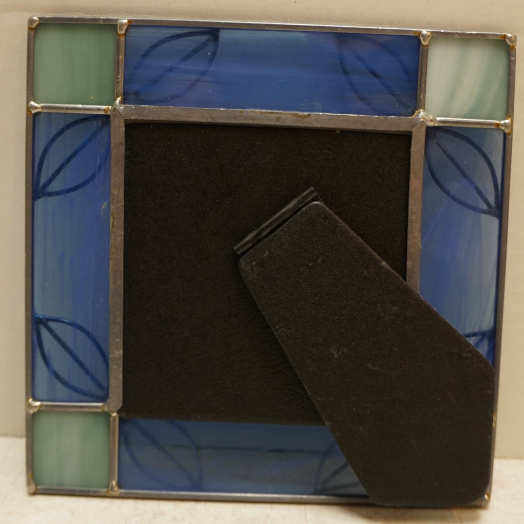 Malden Art Glass Blue Stained Glass Picture Frame