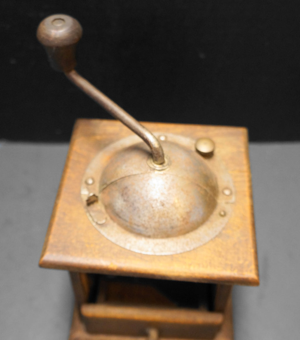 Vintage Wooden Hand Crank Coffee Grinder