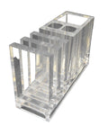 Clear Lucite MCM Desk Organizer Pen Note Holder Taiwan Guzzini-Like