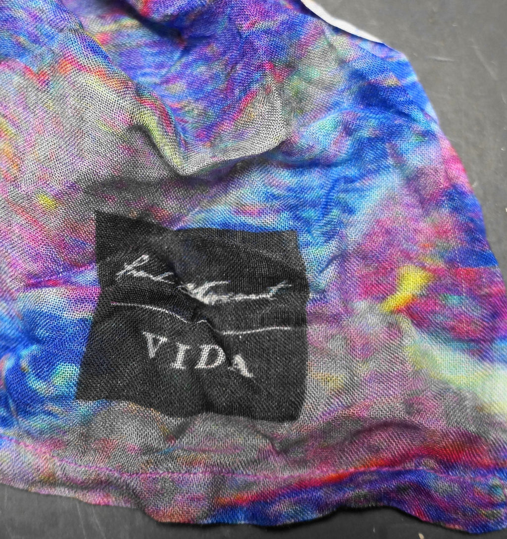 Vida Tie Dye Rainbow Modal Scarf Wrap 28 x 76 Made in India