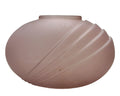 Two's Company Mauve Pink Satin Frosted Glass Art Deco Revival Vase
