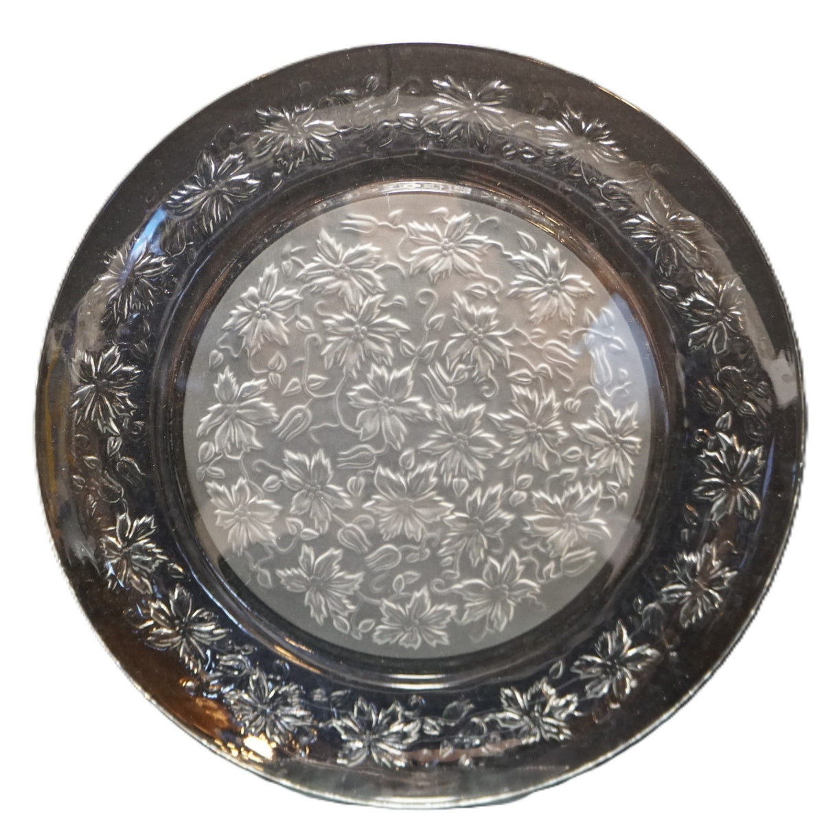 Princess House Fantasia Chop Plate Round Platter 13" Frosted Center