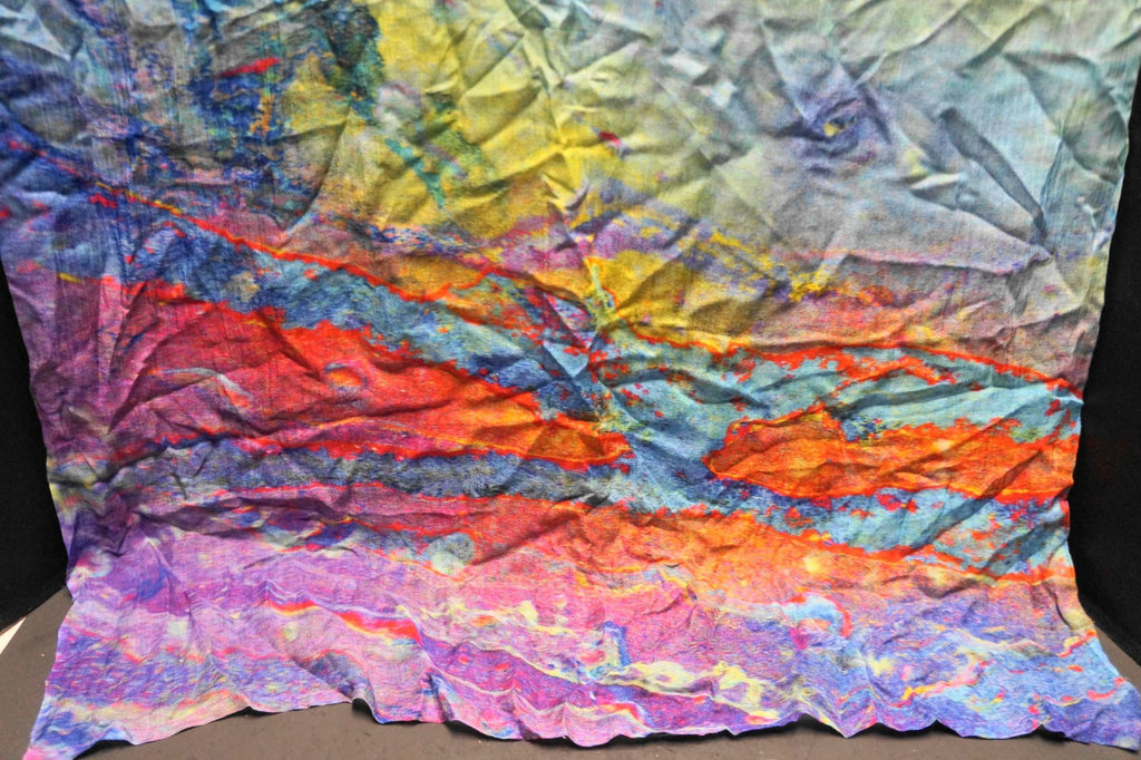 Vida Tie Dye Rainbow Modal Scarf Wrap 28 x 76 Made in India