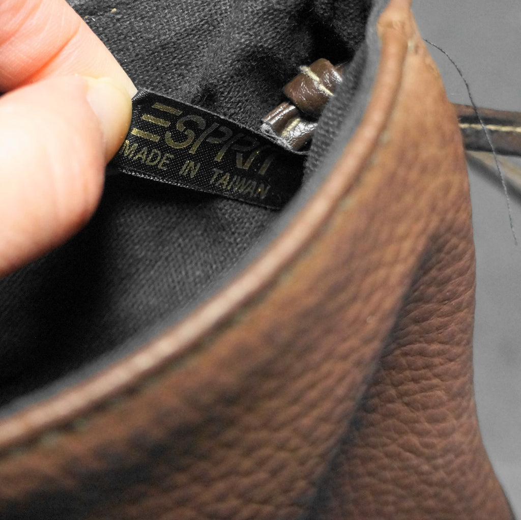 Esprit Brown Faux Leather 1990s Small Crossbody Purse
