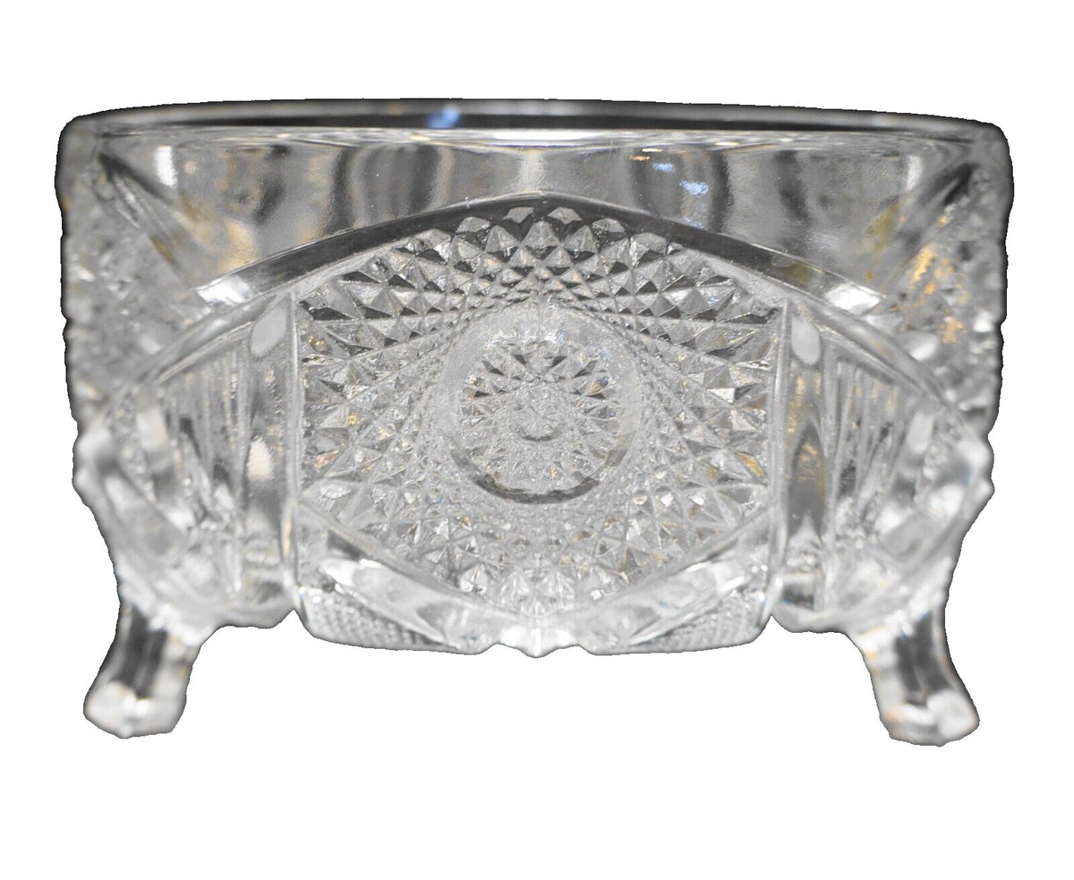Imperial Glass 587 Hobstar Fern Bowl Three Toed