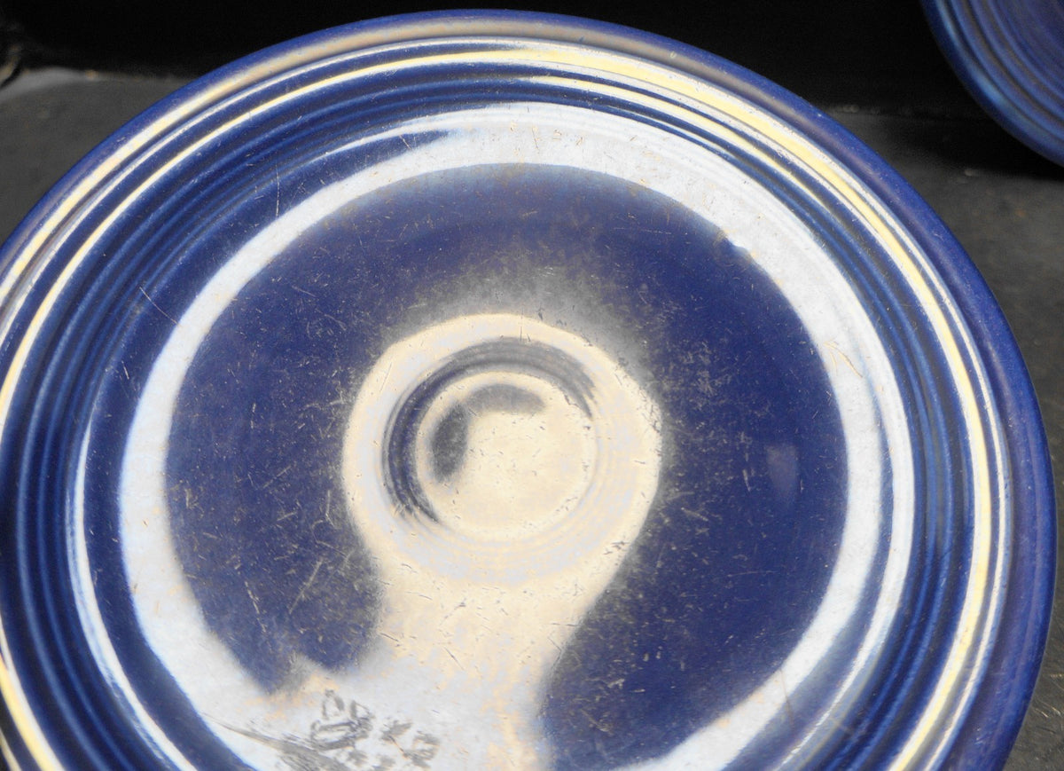 Homer Laughlin Fiesta Fiestaware Cobalt Blue Salad Plates Pair