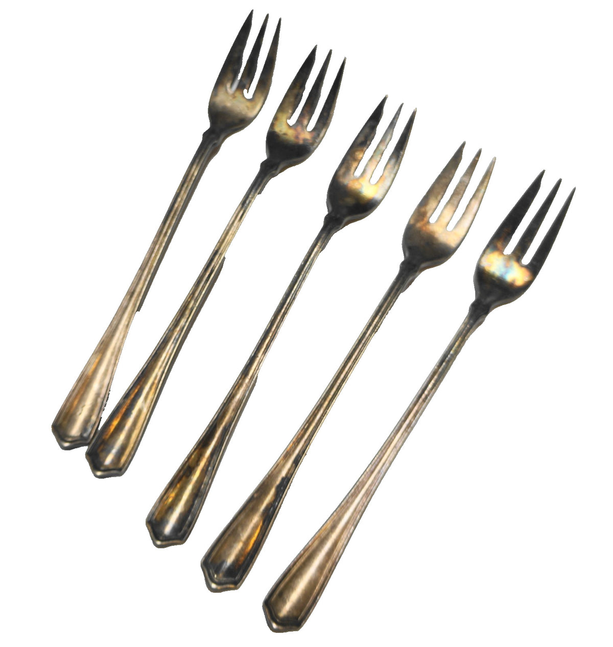 Albert Pick Silver Plate Cocktail Seafood Forks Set of 5