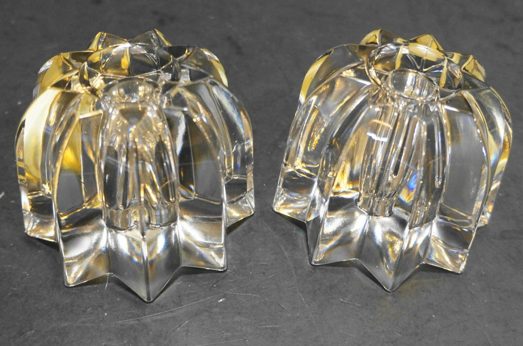 Mikasa Crystal Comet Candle Holders Pair Made in Austria Star Shape