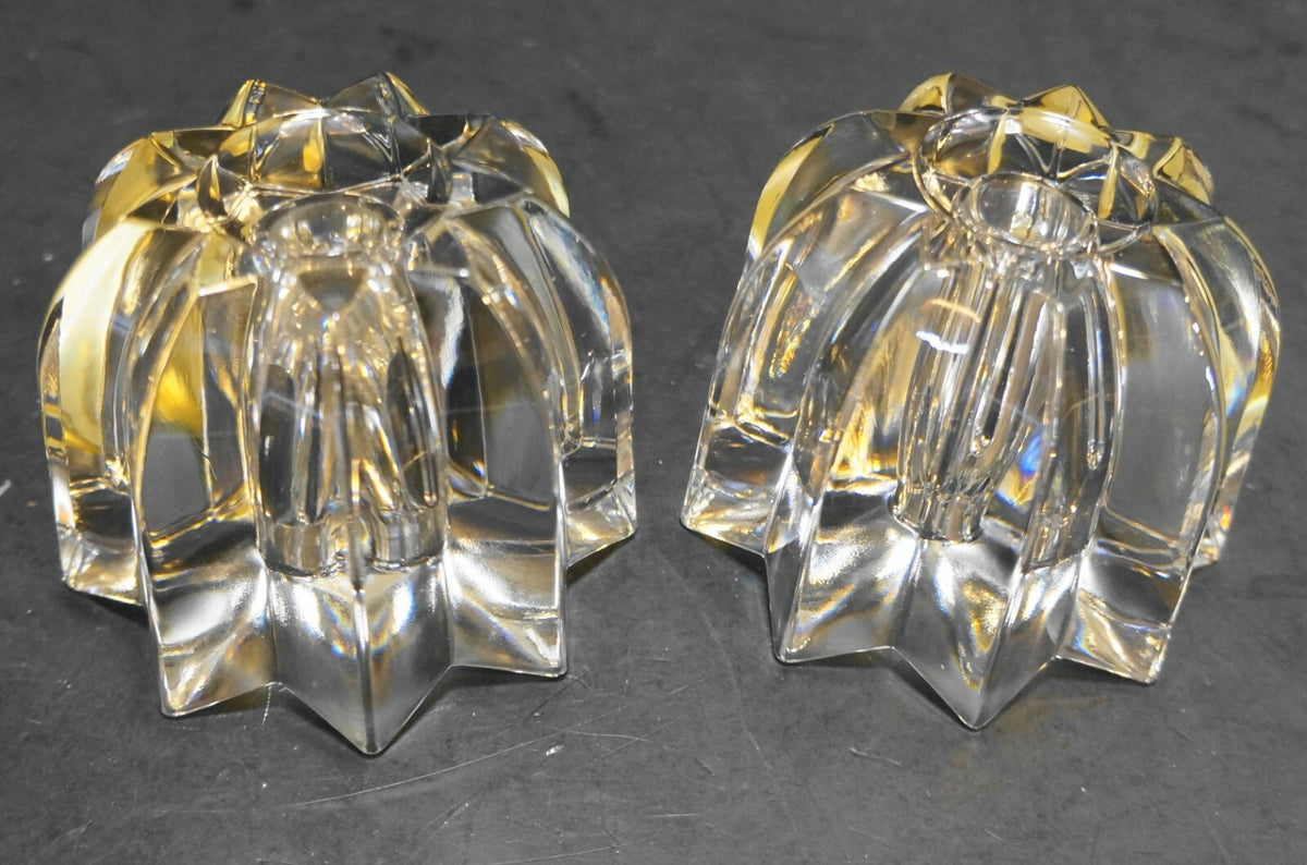 Mikasa Crystal Comet Candle Holders Pair Made in Austria Star Shape