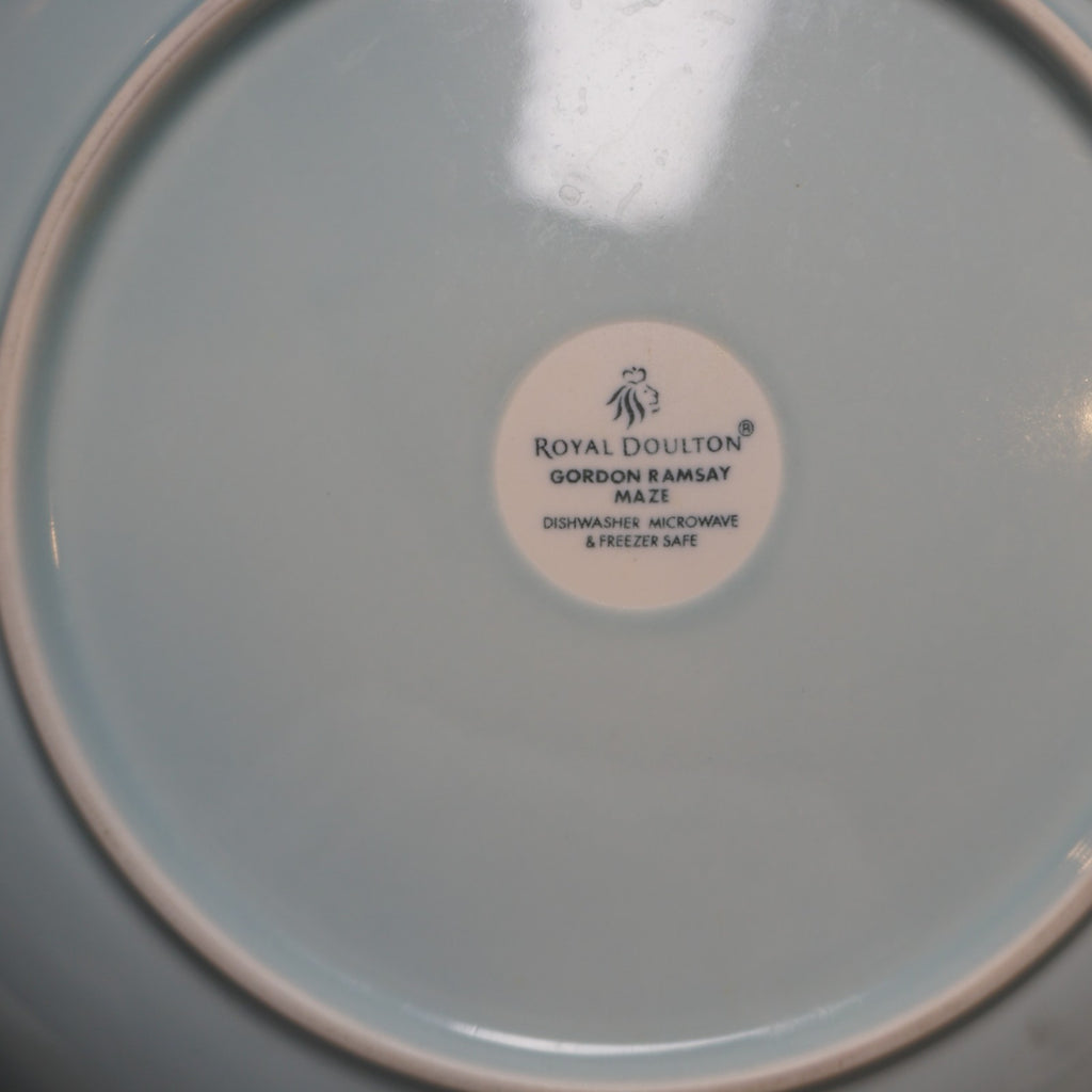 Royal Doulton Gordon Ramsey Maze Aqua Light Blue Dinner Plates Set of 3