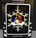 Harvey Lewis Holiday Ornament Nativity A Child is Born Fine Crystals New in Box