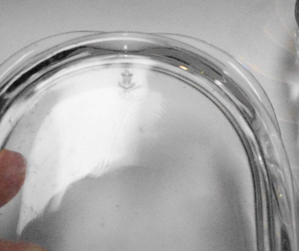 Anchor Hocking Victoria Clear Optic Swirl Butter Dish