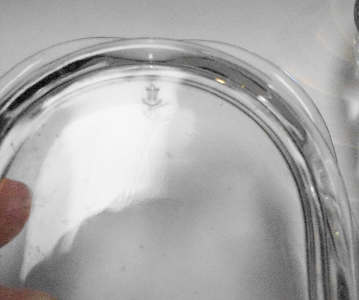 Anchor Hocking Victoria Clear Optic Swirl Butter Dish