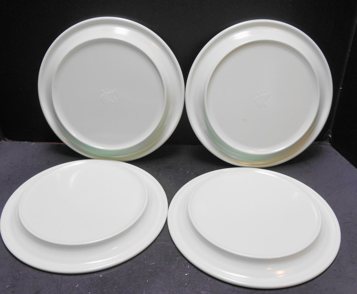 Arrowhead Envoy 100 Mint Green Melamine Divided Dinner Plates Set of 4