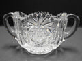 American Brilliant Period Cut Glass Strawberry Pattern Sugar Bowl