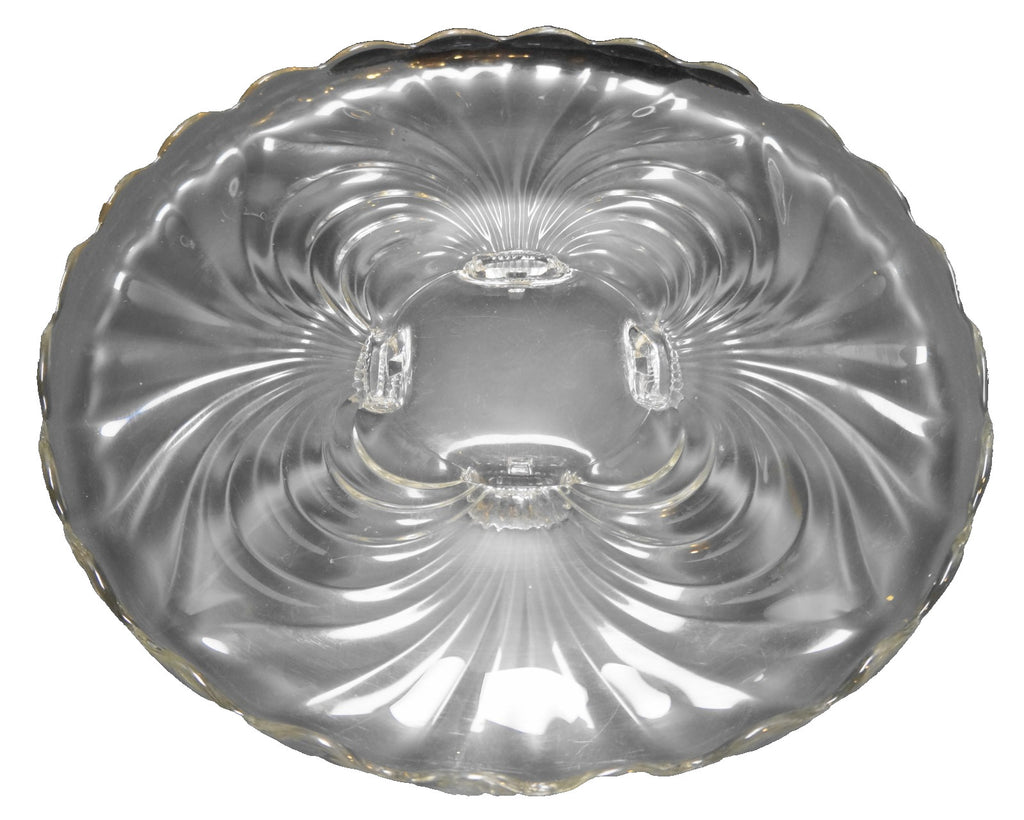 Cambridge Caprice Cabaret Plate 4 Toes Cupped Rim 14 IN