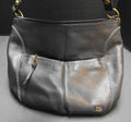 The Sak Black Iris Pebbled Leather Soft Slouch Hobo Shoulder Bag