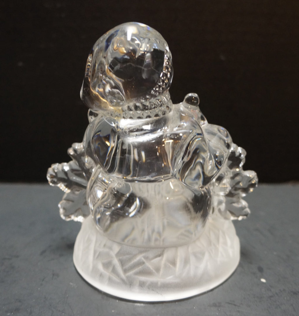 Cristal d'Arques France Lead Crystal Snowman Snowmen Figurine