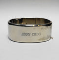 Jimmy Choo Silver Tone Wide Cuff Bangle Bracelet