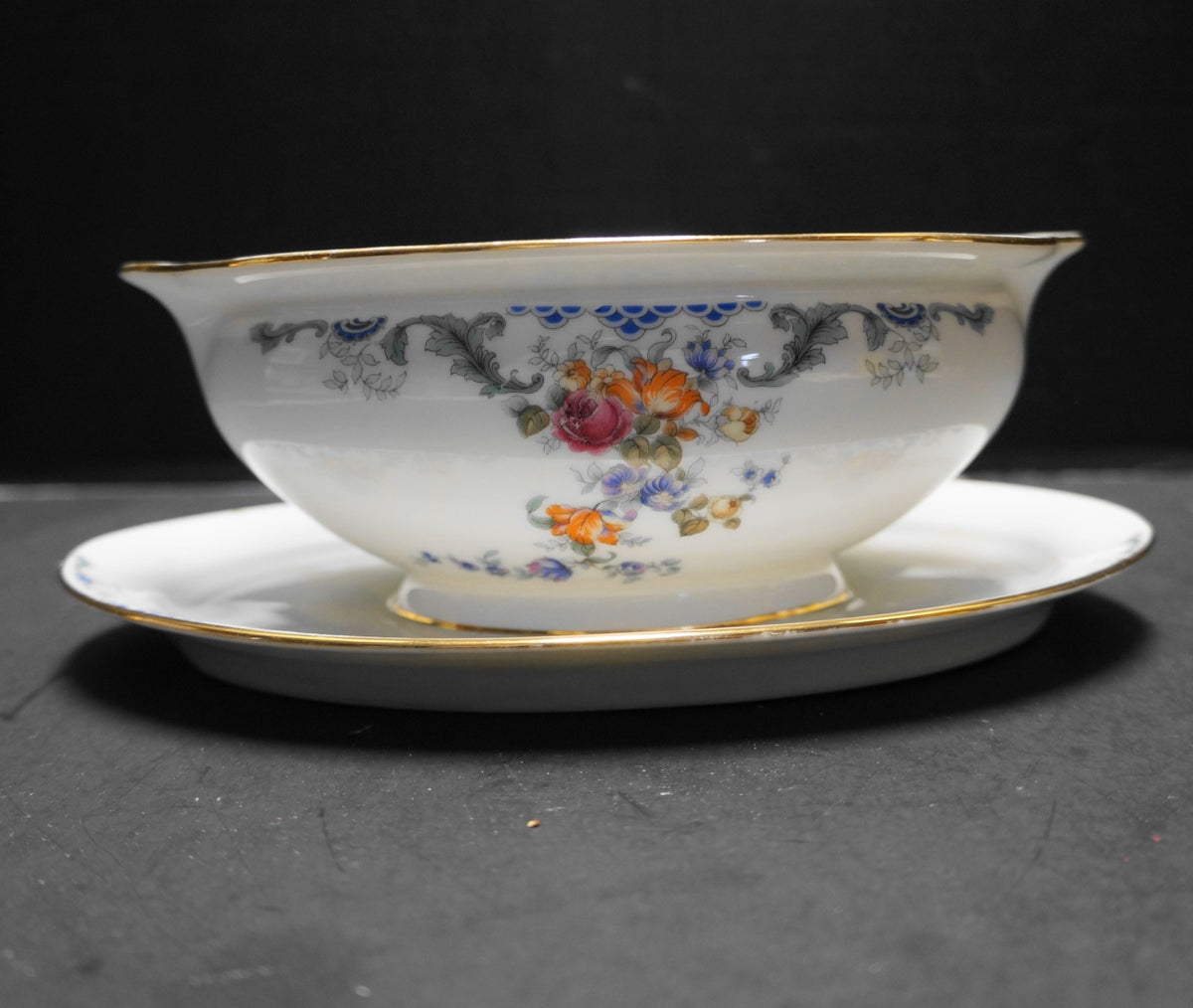 Royal Bayreuth Bavaria Franklin Gravy Boat Floral