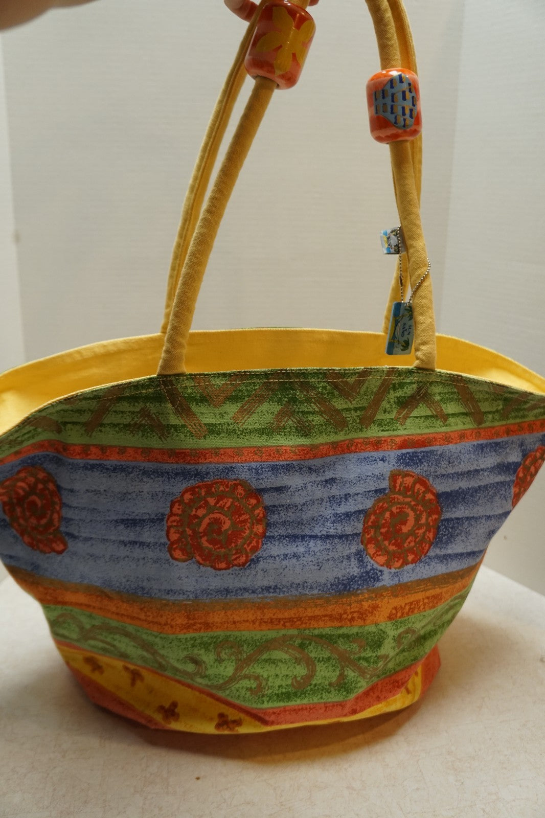 Sun 'n Sand Vintage 1990s Beach Bright Tote Bag