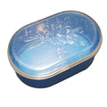 Wil-Hold Wilson Manufacturing Plastic Oval Box Blue Clear Rose Lid