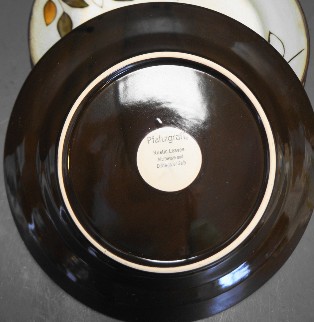 Pfaltzgraff Everyday Rustic Leaves Set Of 7 Salad Dessert Plates Stoneware 8 3/4