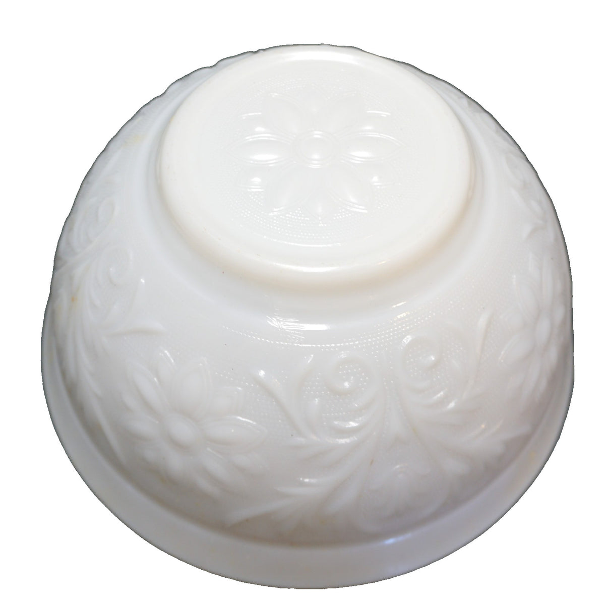 Anchor Hocking White Milk Glass Sandwich Punch Bowl