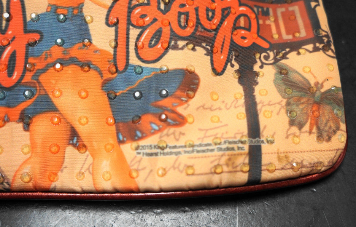 Betty Boop Paris Purse Brown Vinyl Portrait Front 2015