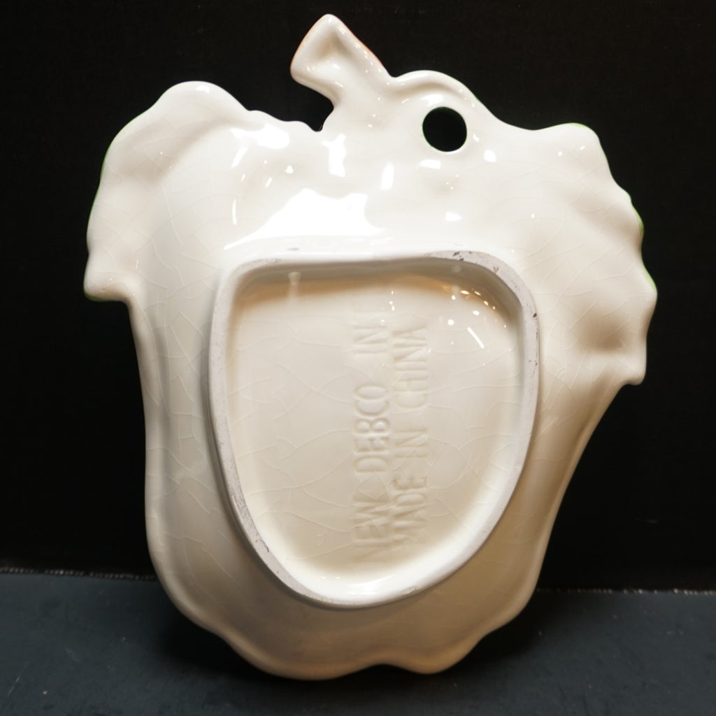 New Debco Apple Ceramic Dish Hand Painted