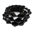 Black Glass Bicone Bead Wrap Bracelet