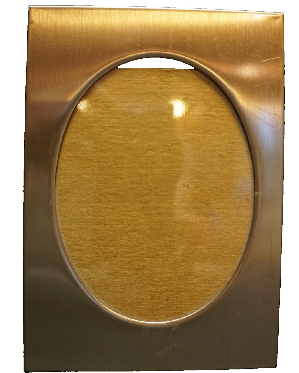 Anne Klein Brushed Gold Tone Oval Opening Photo Frame 3 1/2" x 5"
