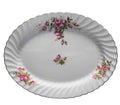 Johnson Bros England Regency Pink Roses Platinum Trim Oval Platter