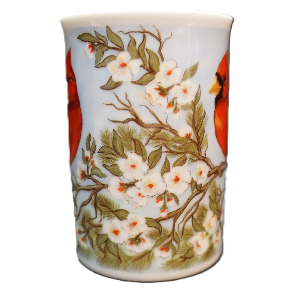 Cardinal Flowers Porcelain Mug Flowers Inc Balloons 1996 S Tuck Artist