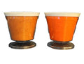 Orange Raffia Dessert Cups Sherbets Pair