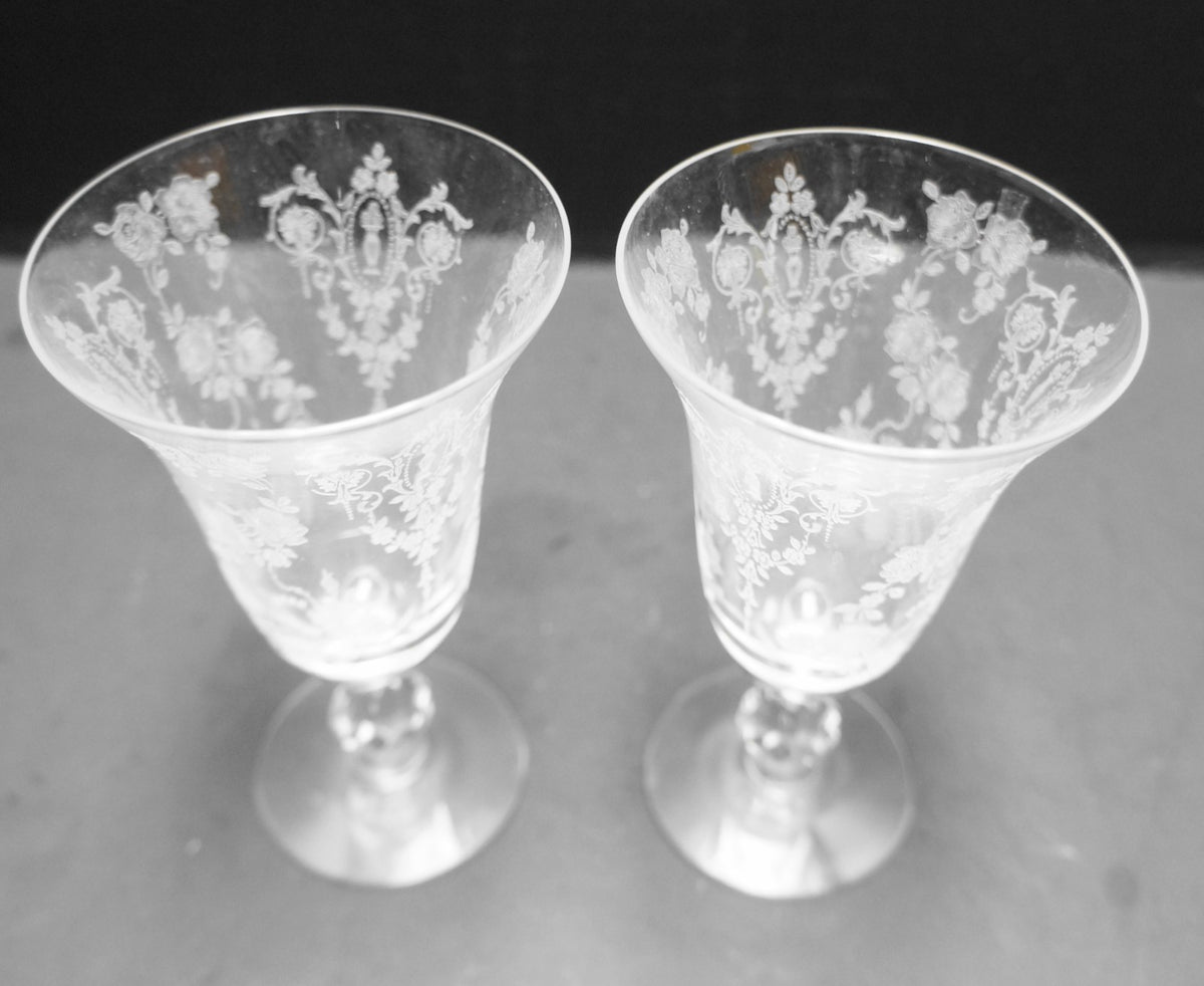 TIffin Franciscan Cherokee Rose Juices Pair 5 1/4"