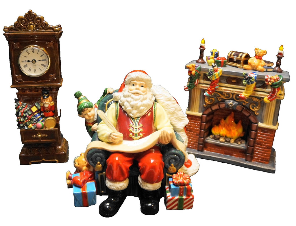 Member's Mark Porcelain Santa Scene In Box