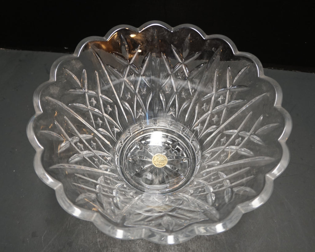 Cristal d'Arques Fleuron Heavy Crystal Serving Bowl France
