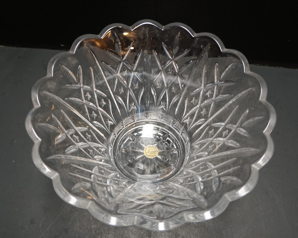 Cristal d'Arques Fleuron Heavy Crystal Serving Bowl France