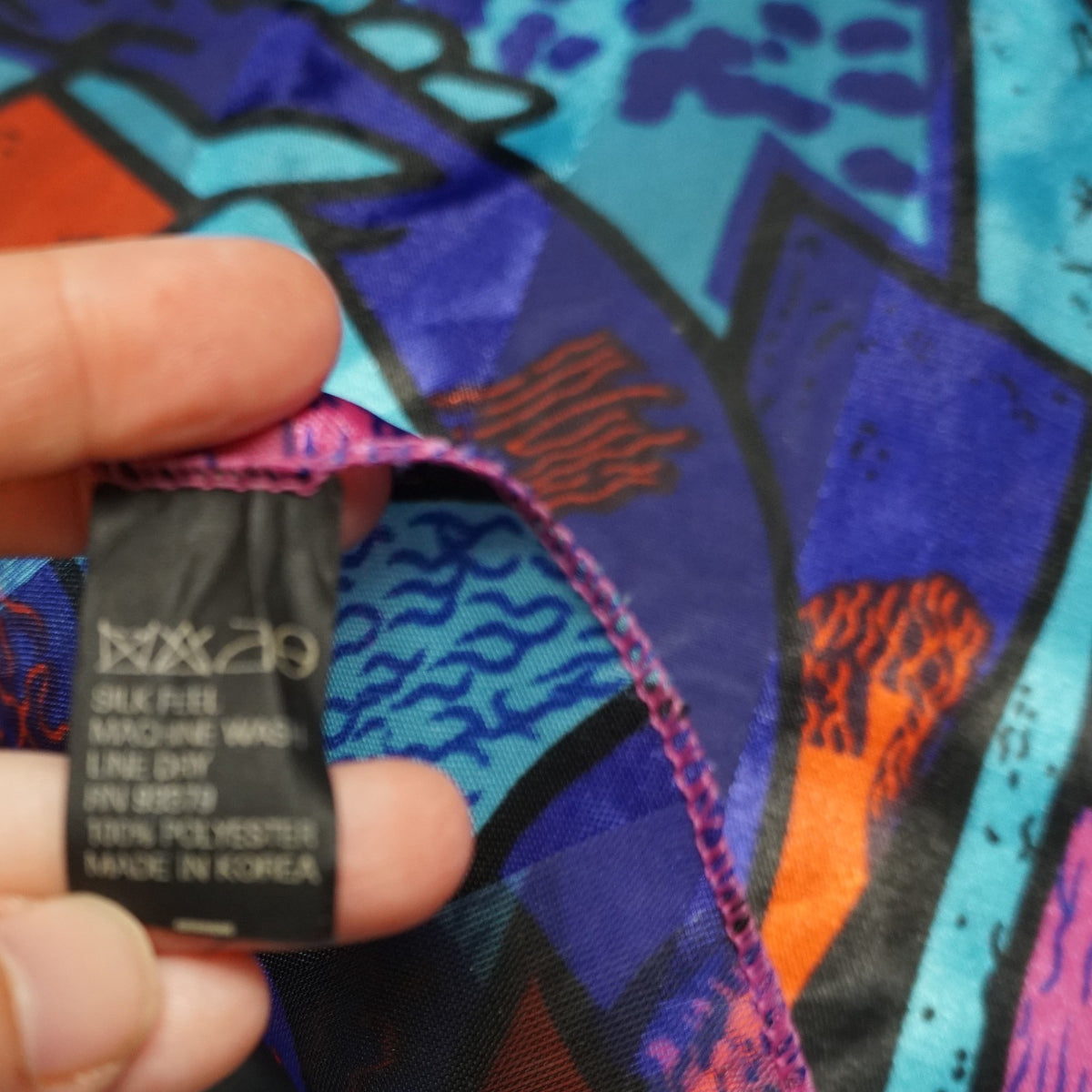 Picasso Abstract Cubism Scarf Seated Woman 21 IN Pink Purple Blue
