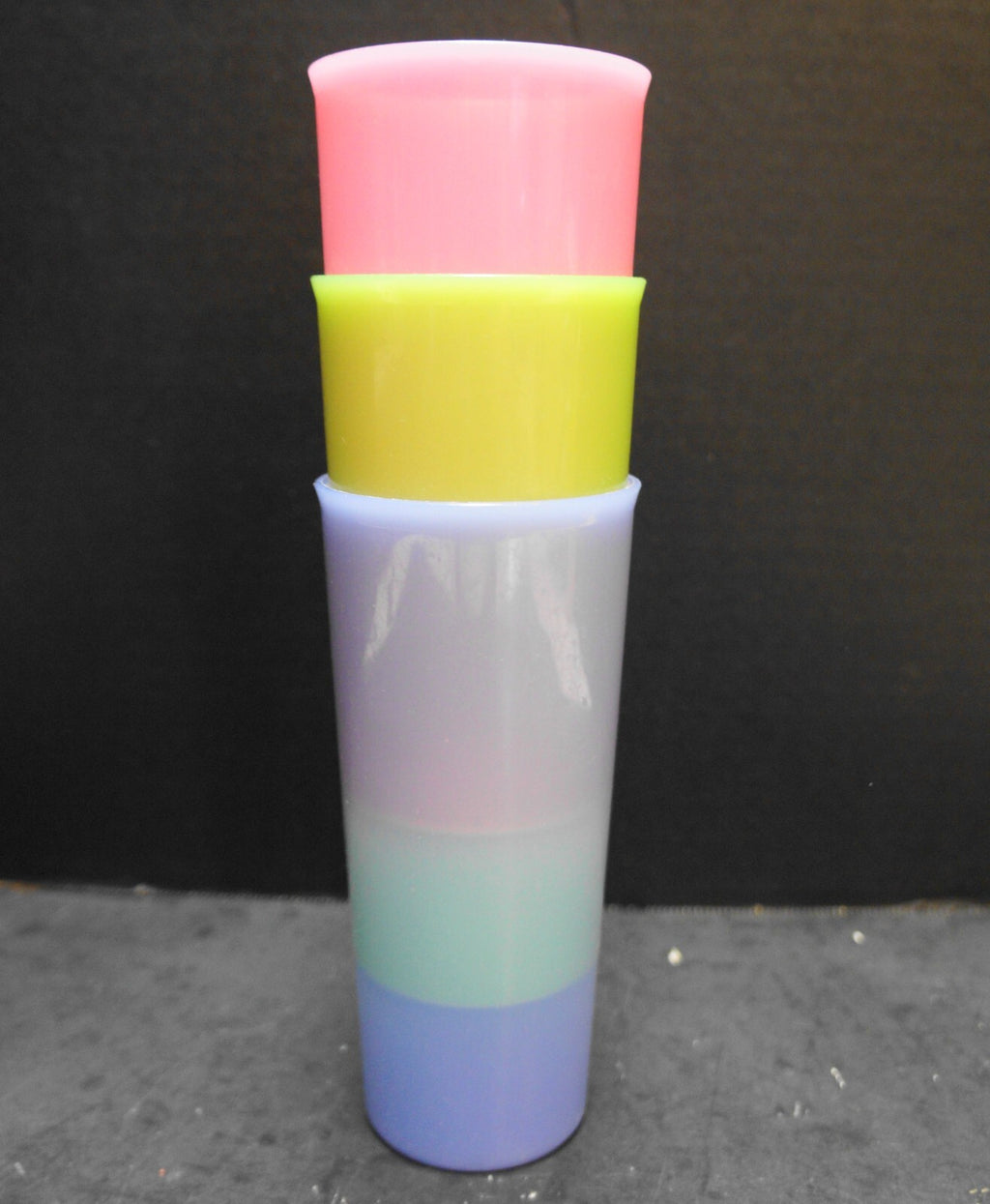 Tupperware Bright Pastel Tumblers Set of 3 16 oz 5107-D No Lids