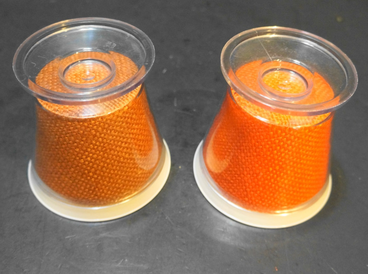 Orange Raffia Dessert Cups Sherbets Pair