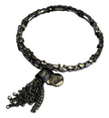 Alex and Ani Vintage Sixty-Six Silverplate Wrap Bracelet Tassel